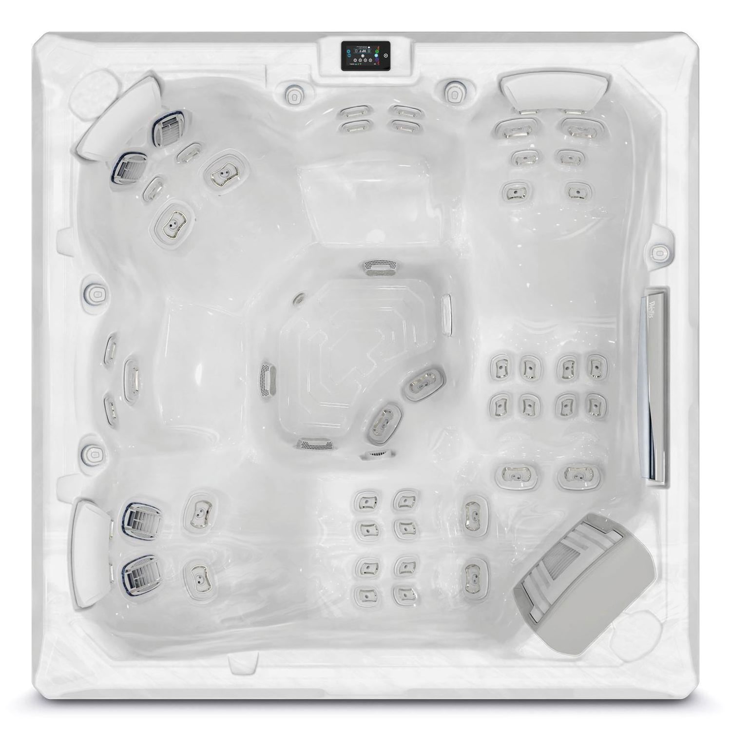 Makalu Life Essential 9 WELLIS Peaklife hot tub Makalu essential STS up view 1500 V2 rotated e1777380234838